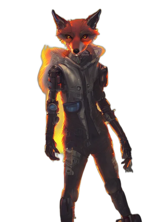 jacket, staff, mask, weapon, concept art, cyberpunk, fantasy art, comic book art transparent PNG cut-out