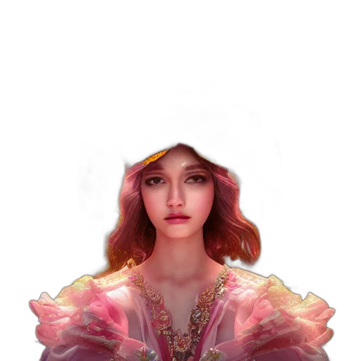 dress, crown, face, jewelry transparent PNG cut-out