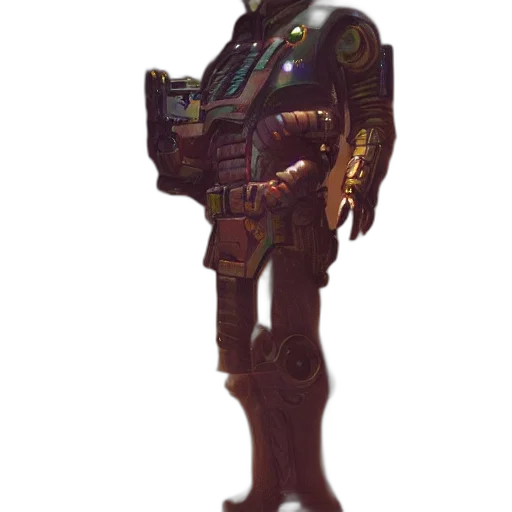 robot, staff, weapon, creature transparent PNG cut-out