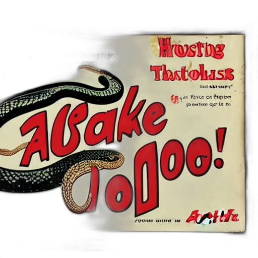 stylized, advertisement, snake, themed transparent PNG cut-out