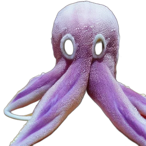 creature, animal, hat, mask, 3d render, concept art, octopus, covered transparent PNG cut-out
