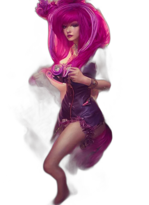 dress, fantasy art, concept art, cyberpunk transparent PNG cut-out