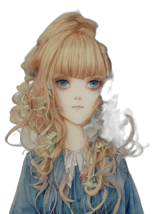 face, hair, dress, mask transparent PNG cut-out