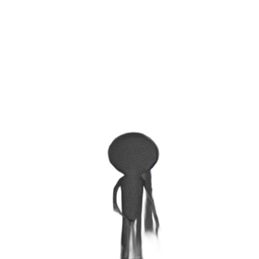 staff, creature, robot, hair, pixel art, concept art, 3d render, cartoon transparent PNG cut-out