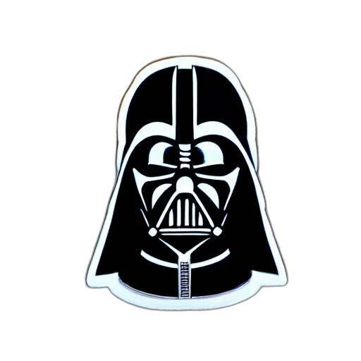 staff, mask, symmetrical, die, cut, sticker, darth, vader transparent PNG cut-out