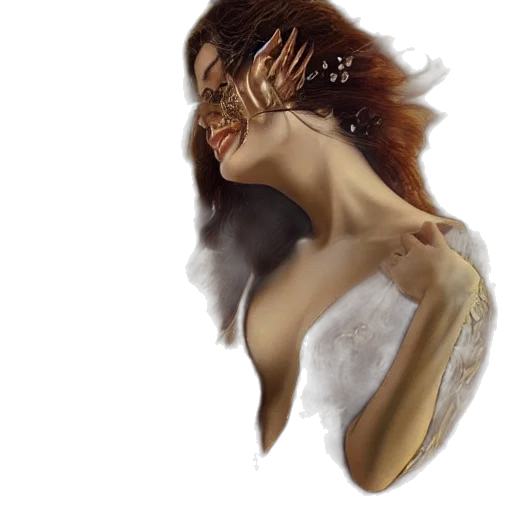 dress, face, hair, mask transparent PNG cut-out