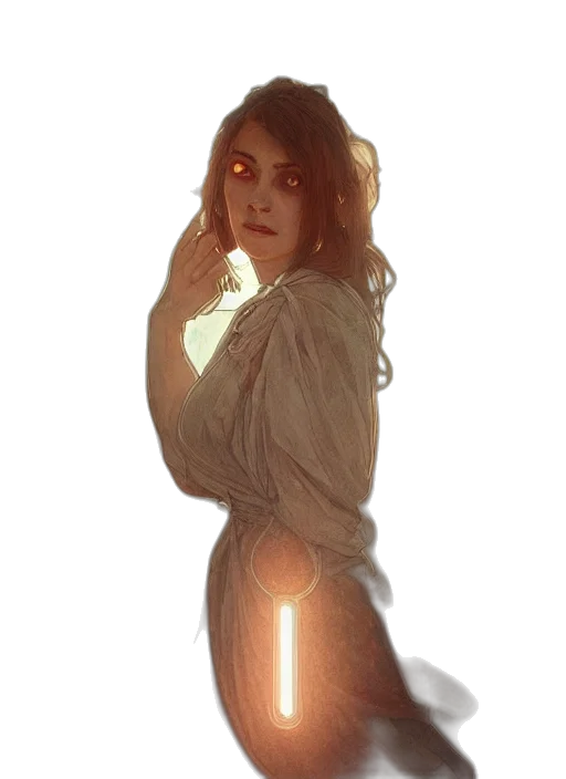 dress, staff, creature, robot, concept art, photorealistic, fantasy art, pixel art transparent PNG cut-out