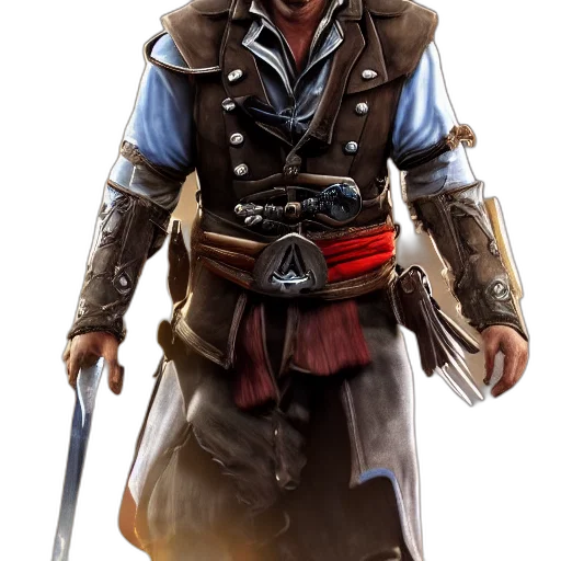 staff, jacket, sword, weapon, concept art, fantasy art, comic book art, photorealistic transparent PNG cut-out