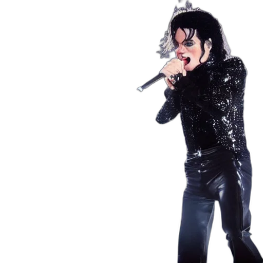 jacket, photorealistic, michael, jackson, performing, lollapalooza transparent PNG cut-out