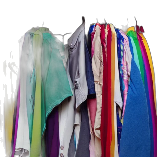 jacket, dress, umbrella, staff, colorful, neon, pastel, monochrome transparent PNG cut-out