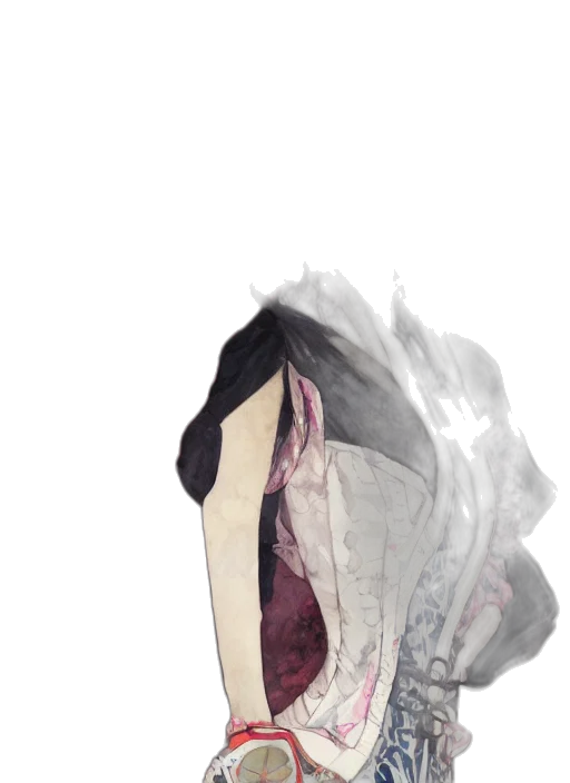 mask, dress, creature, face, concept art, watercolor, 3d render, photorealistic transparent PNG cut-out