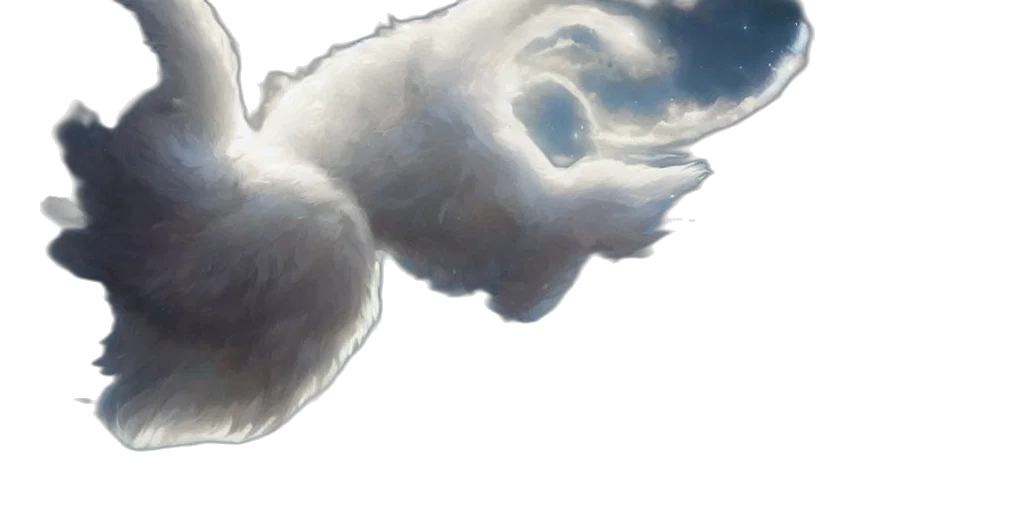 dragon, creature, mask, hair transparent PNG cut-out