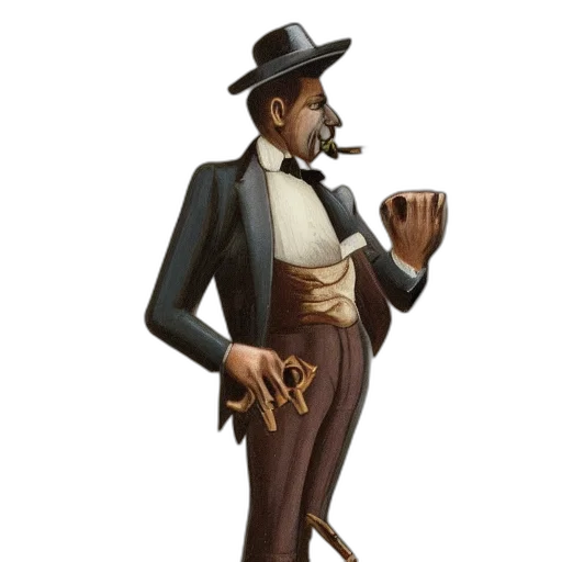 staff, hat, concept art, 3d render, cartoon, fantasy art, antropomorphic, horse transparent PNG cut-out