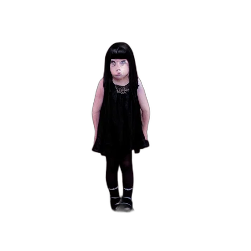 dress, creature, jacket, hat, 3d render, concept art, dark, monochrome transparent PNG cut-out