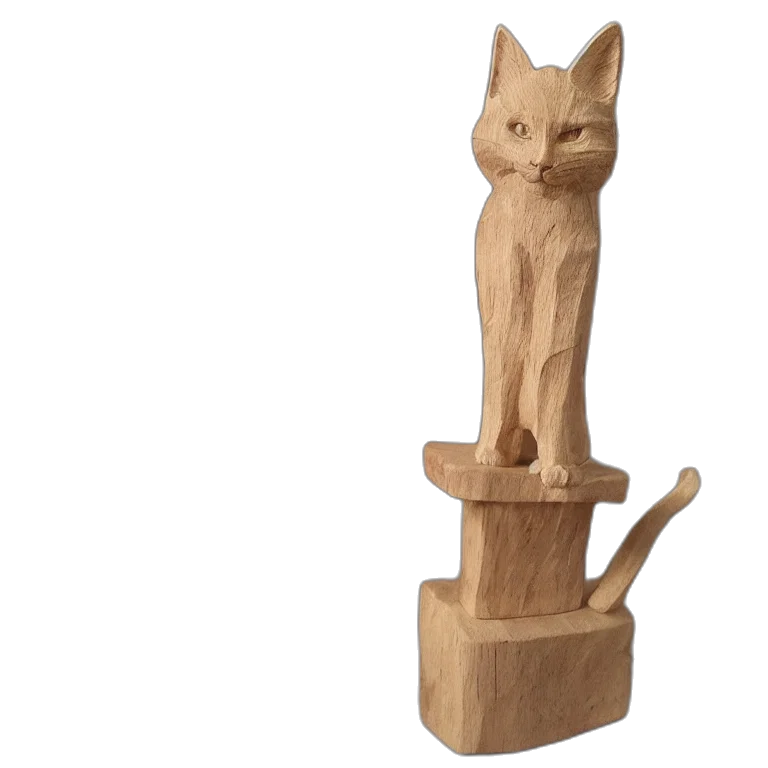 furniture, 3d render, realistic, wooden, sculpture, carving, art, toys transparent PNG cut-out