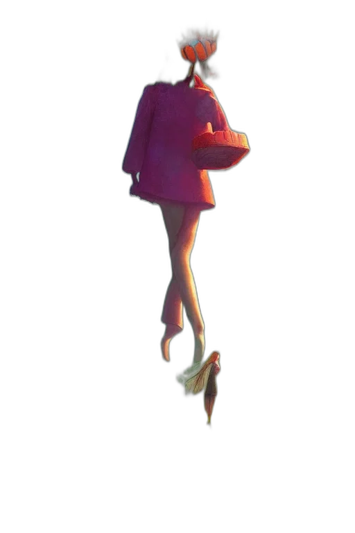 dress, creature, robot, jacket, concept art, watercolor, 3d render, vaporwave transparent PNG cut-out