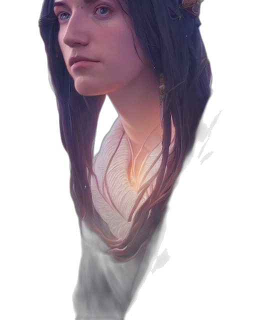 face, staff, hair, jacket, photorealistic, concept art, fantasy art, 3d render transparent PNG cut-out