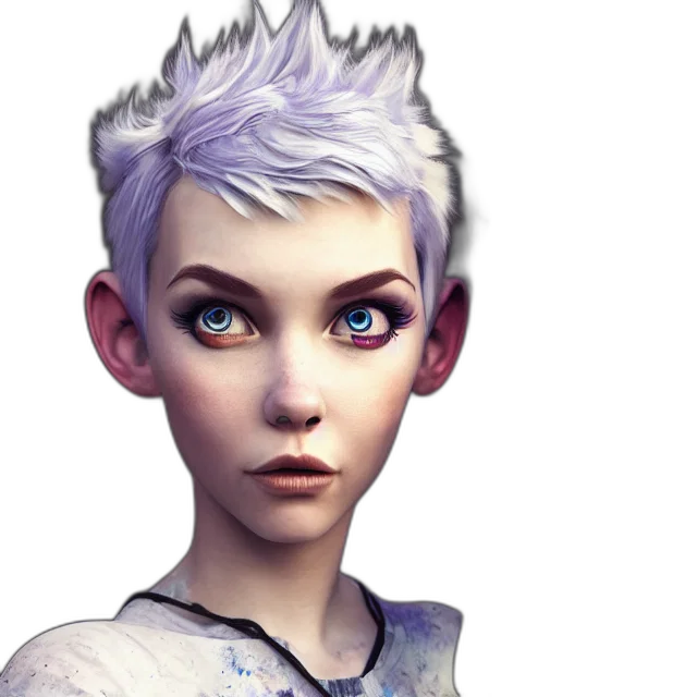 face, staff, fantasy art, concept art, photorealistic, 3d render, blue, pastel transparent PNG cut-out