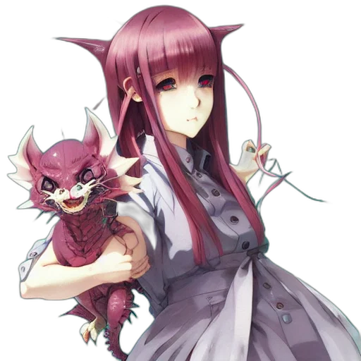 dragon, staff, creature, animal transparent PNG cut-out