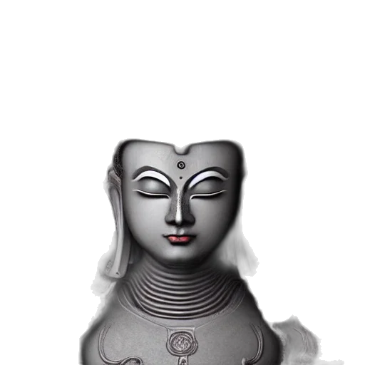 robot, mask, jewelry, face, 3d render, photorealistic, concept art, vaporwave transparent PNG cut-out