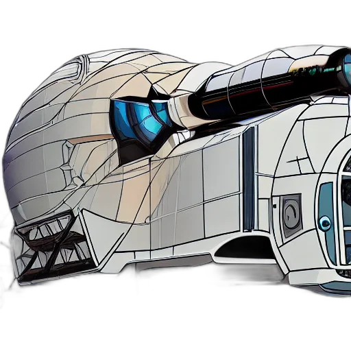 weapon, concept art, 3d render, outer space transparent PNG cut-out