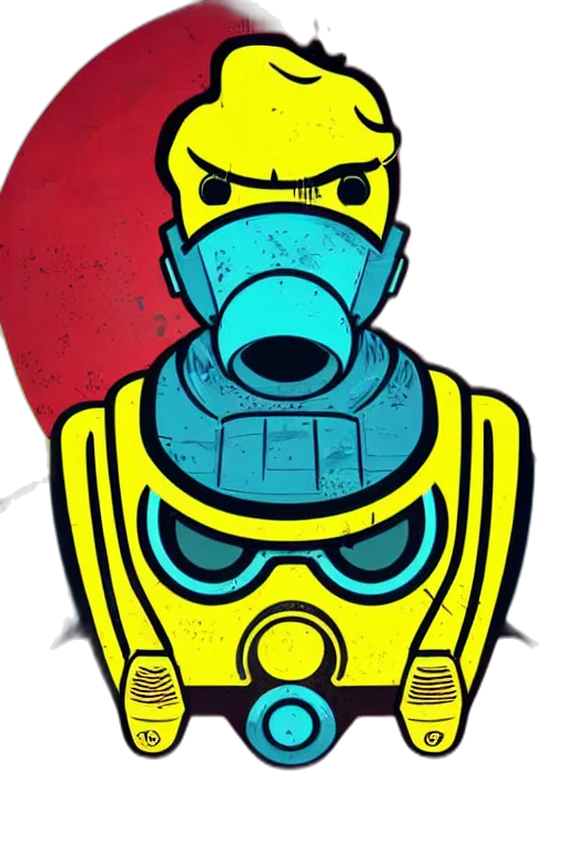 robot, mask, comic book art, concept art transparent PNG cut-out