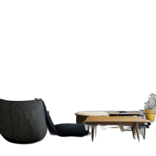 furniture, 3d render, concept art, photorealistic transparent PNG cut-out