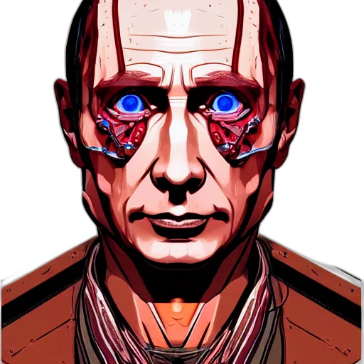 robot, face, mask, jacket transparent PNG cut-out