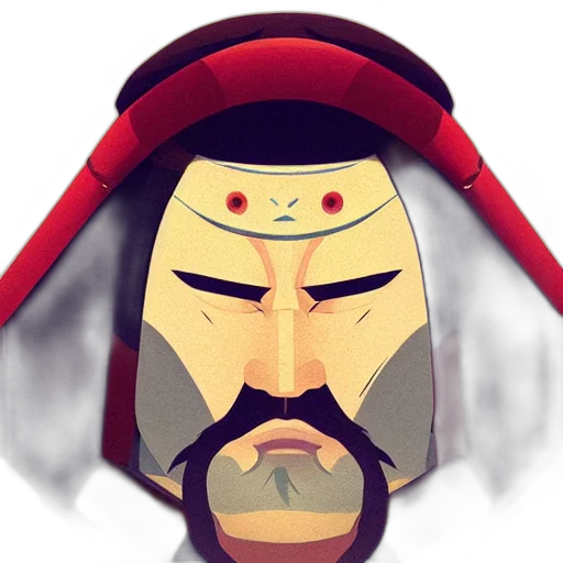mask, face, staff, fantasy art, pixel art, concept art, cartoon, red transparent PNG cut-out