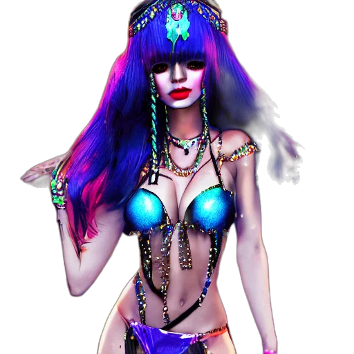 jewelry, fantasy art, concept art, pixel art, cyberpunk, neon lights, neon, colorful transparent PNG cut-out
