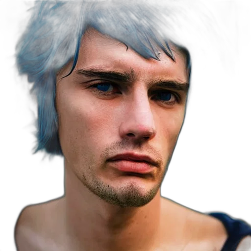 face, hair, creature, robot transparent PNG cut-out