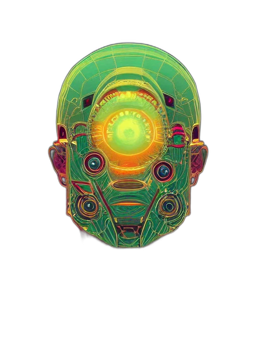 robot, mask, face, creature transparent PNG cut-out