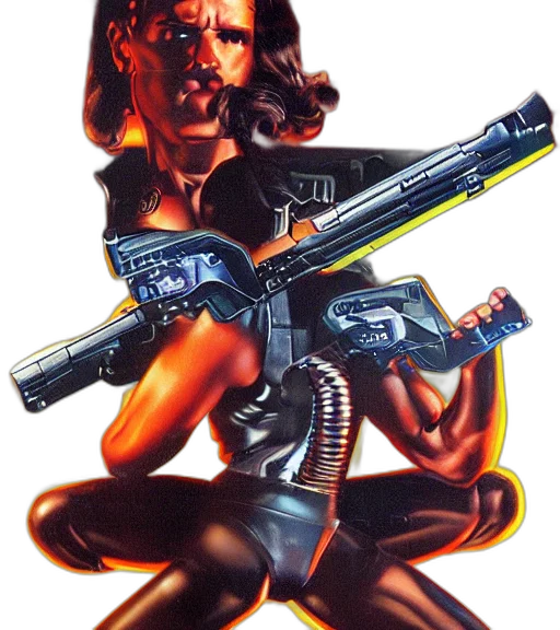 weapon, comic book art, cyberpunk, concept art transparent PNG cut-out