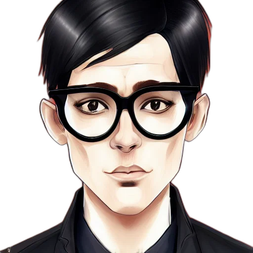 face, cartoon, comic book art, photorealistic transparent PNG cut-out