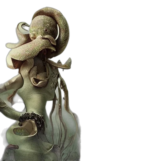 3d render, concept art, luminous, armor, made, squids, ray, caesar transparent PNG cut-out