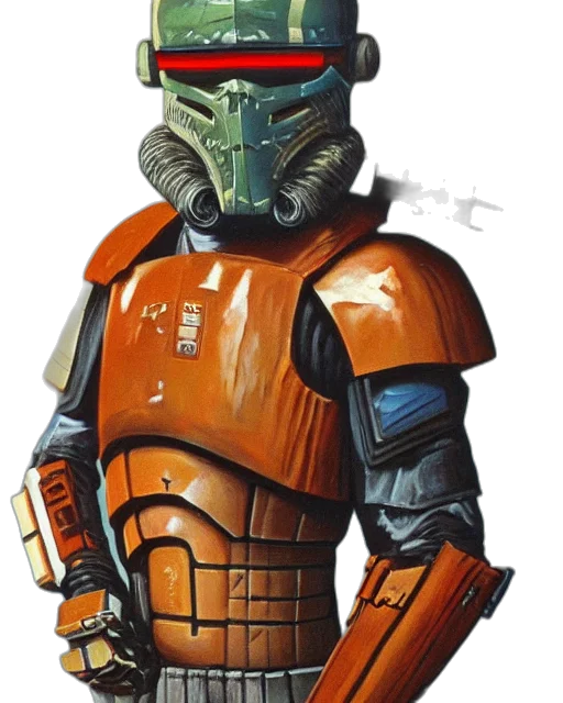 robot, mask, concept art, comic book art, fantasy art, pixel art, outer space, green transparent PNG cut-out
