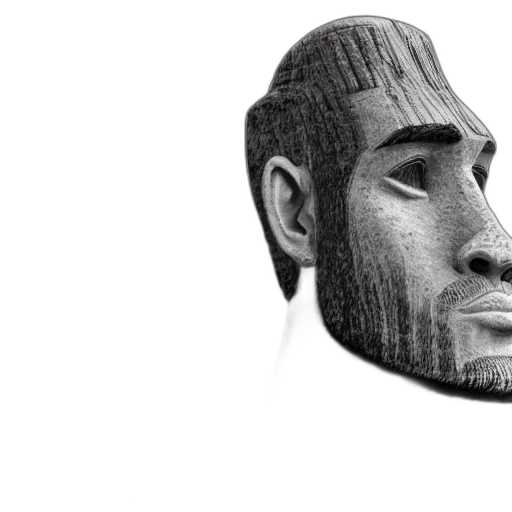 mask, face, crown, photorealistic, pencil sketch, 3d render, concept art, gigachad transparent PNG cut-out