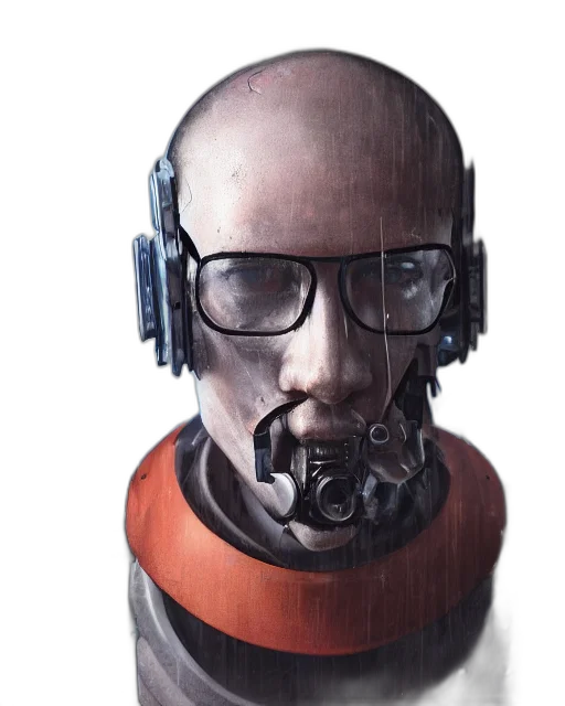 robot, face, mask, staff transparent PNG cut-out
