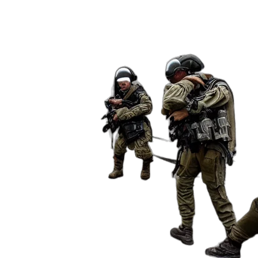 weapon, staff, jacket, mask transparent PNG cut-out