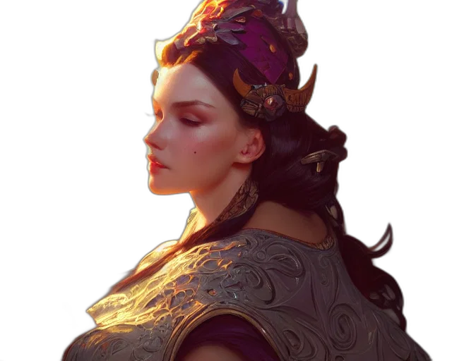 crown, dress, face, dragon transparent PNG cut-out
