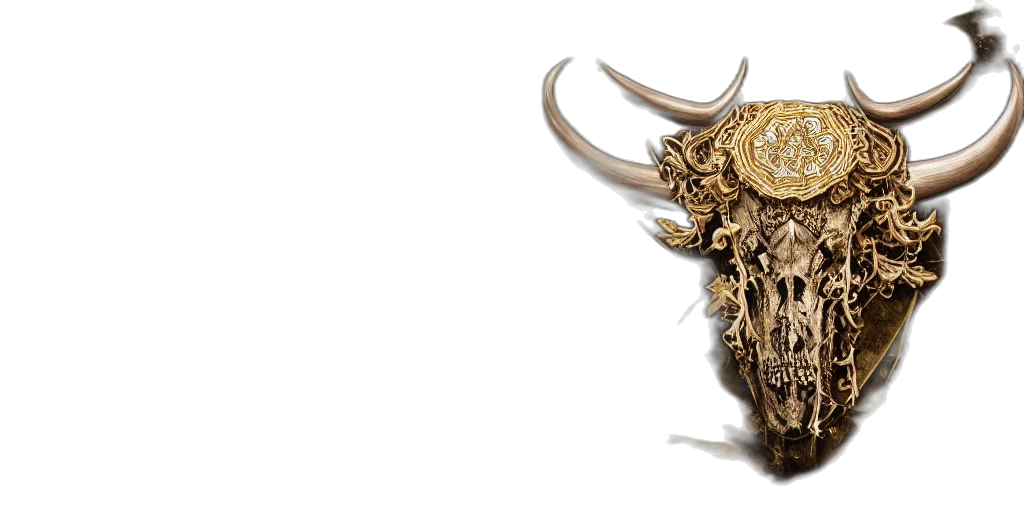 jewelry, crown, mask, dragon, photorealistic, golden, decorated, bull transparent PNG cut-out