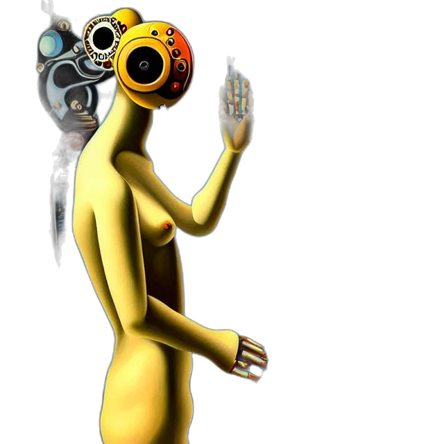robot, mask, creature, jewelry, concept art, 3d render, cyberpunk, fantasy art transparent PNG cut-out