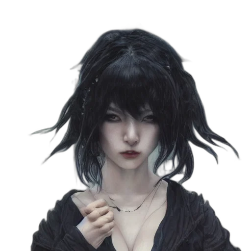 face, mask, hair, dress transparent PNG cut-out