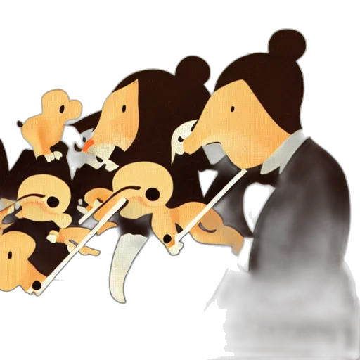 staff, cartoon, concept art, fire, orchestra, composed, mice transparent PNG cut-out