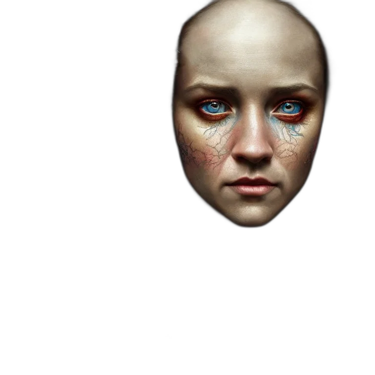 face, mask, robot, creature transparent PNG cut-out