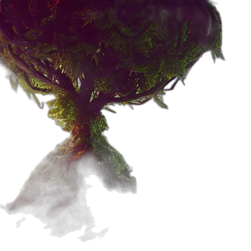 tree, crown, creature, hair, concept art, fantasy art, photorealistic, watercolor transparent PNG cut-out