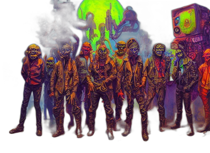 mask, staff, concept art, comic book art transparent PNG cut-out