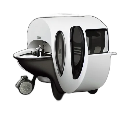 robot, furniture, car, 3d render, concept art, photorealistic, toilet, wheels transparent PNG cut-out