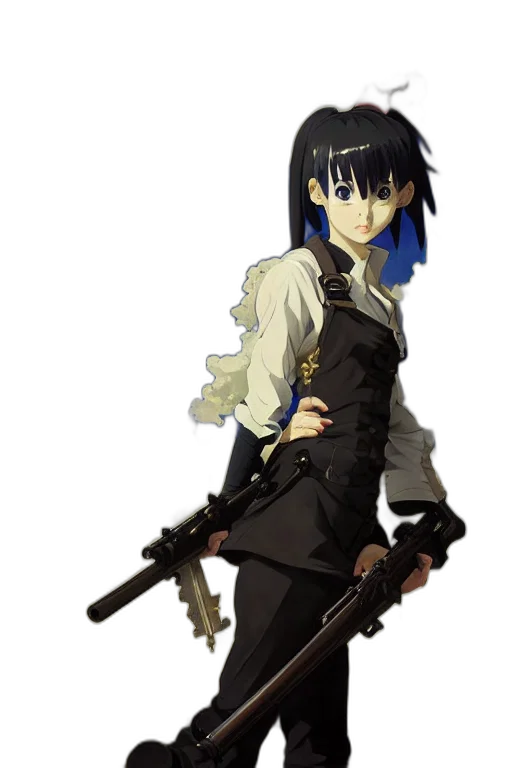 weapon, staff, dress, anime, pixel art, cartoon, concept art, blue transparent PNG cut-out
