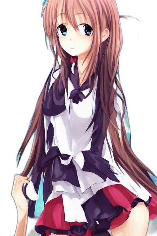 dress, staff, hair, face, anime, pixel art, cartoon, concept art transparent PNG cut-out